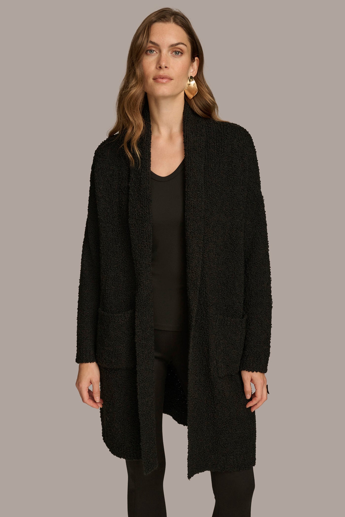 (image for) SOPHISTICATED LONG OPEN CARDIGAN